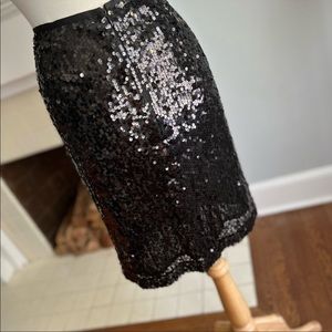 Calvin Klein Black sequin pencil skirt